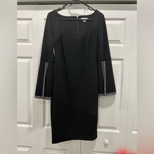 Rhinestone  sleeves black dress size 6